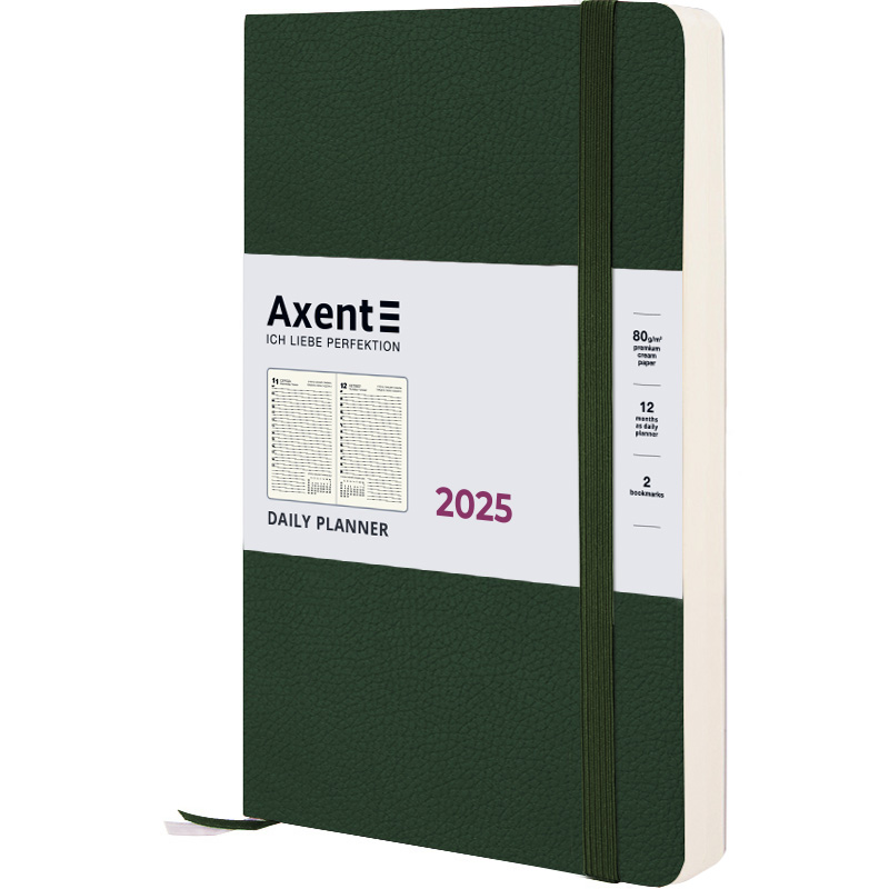 Щоденник 2025, Partner Soft Skin, 145*210, темно-зелений, 8810-25-23-A