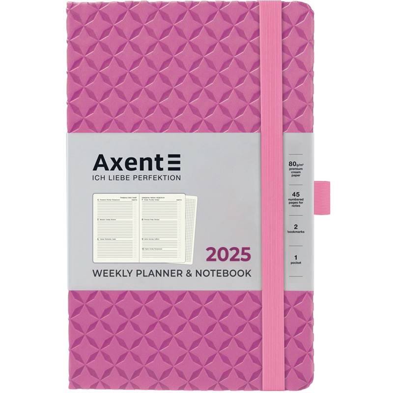 Еженедельник 2025, Partner Gently, 125*195, розовый, 8522-25-03-A