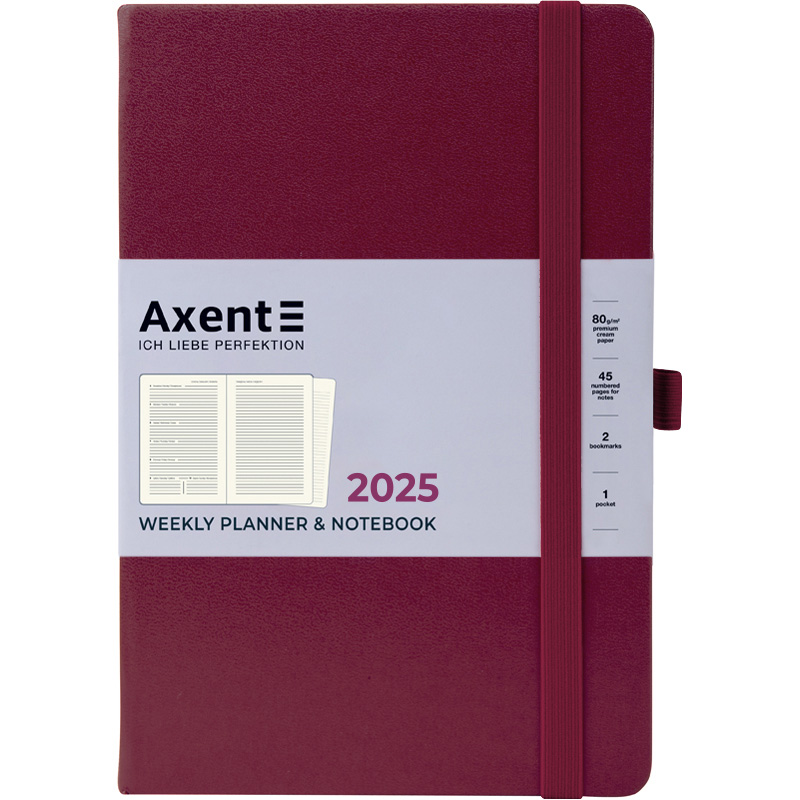 Щотижневик 2025, Prime Strong, 145*210, винний, 8507-25-46-A