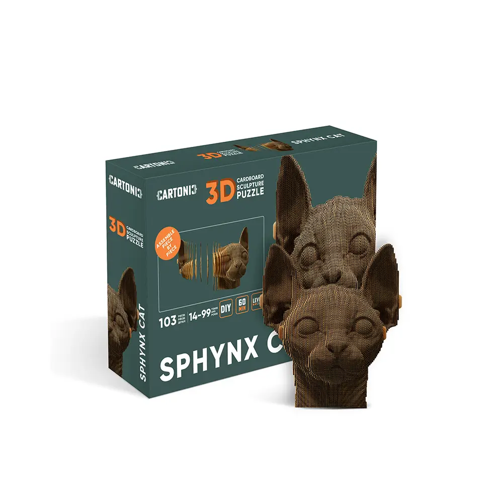 Картонный конструктор "Cartonic 3D Puzzle Sphynx cat", CARTSPHY 3