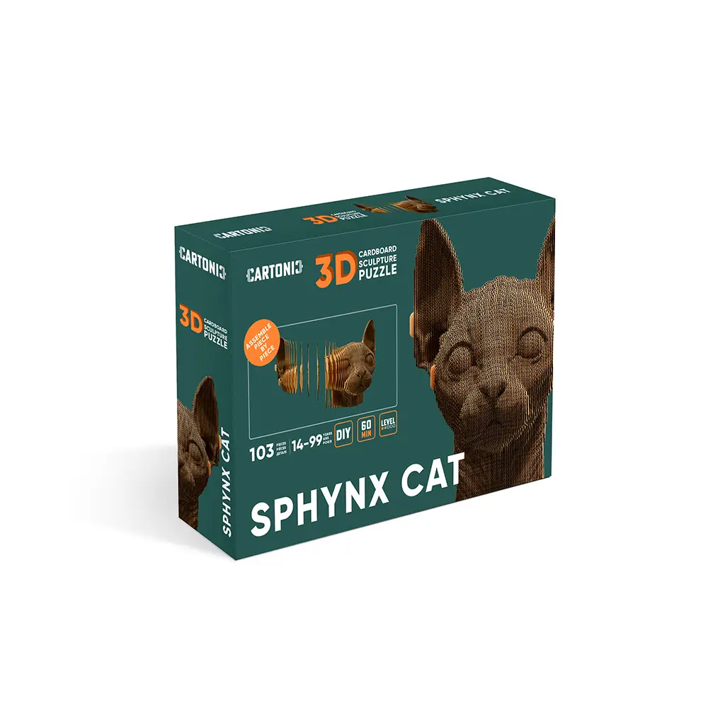Картонный конструктор "Cartonic 3D Puzzle Sphynx cat", CARTSPHY 4