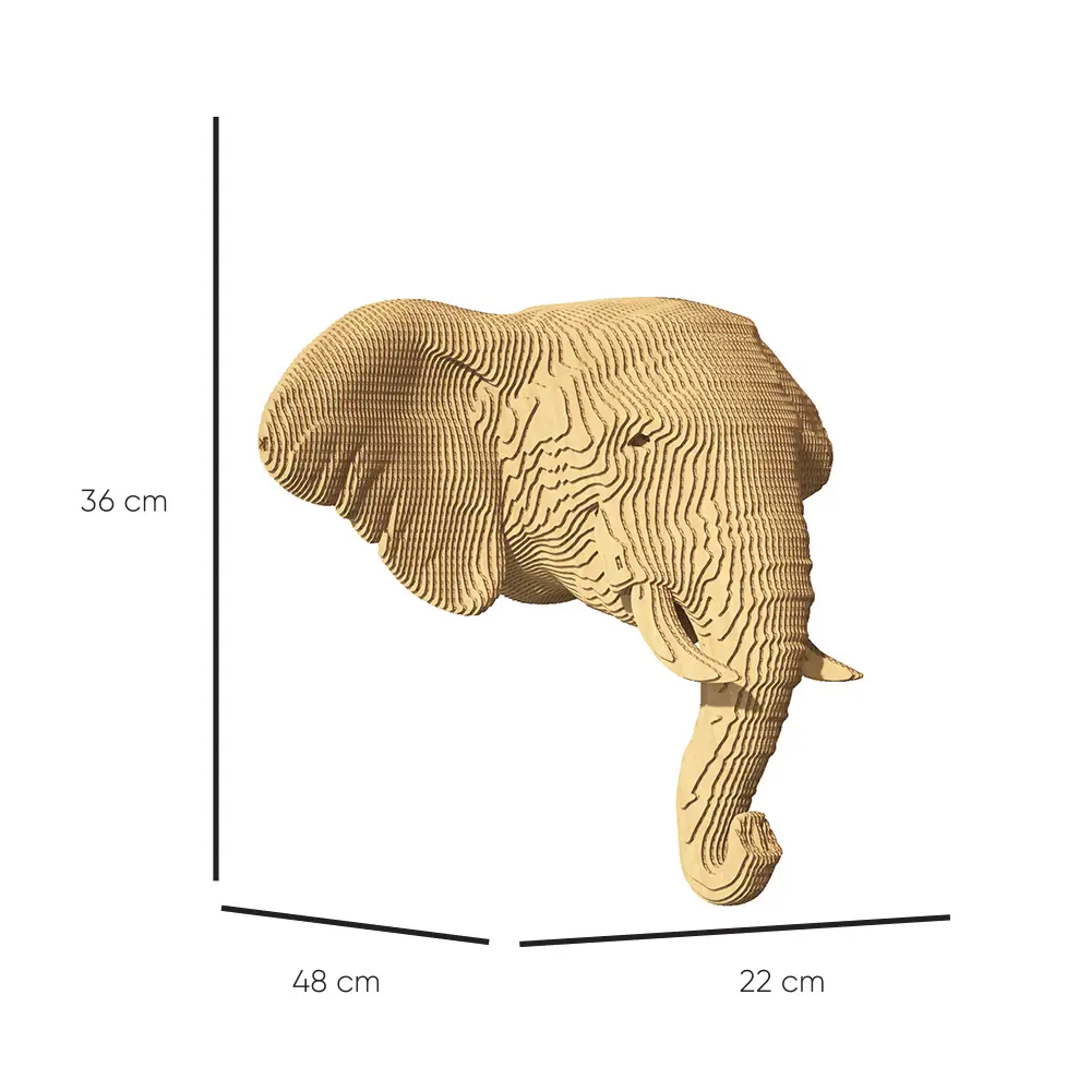 Картонный настенный конструктор "Cartonic 3D Puzzle ELEPHANT", CWELEP 2