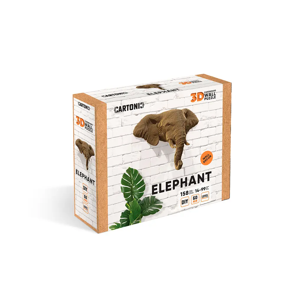 Картонный настенный конструктор "Cartonic 3D Puzzle ELEPHANT", CWELEP 6