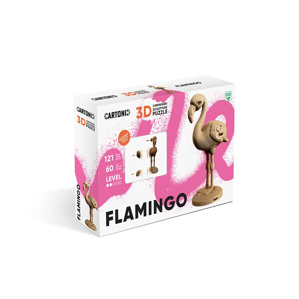 Картонный конструктор "Cartonic 3D Puzzle FLAMINGO", CARTFLAM 4