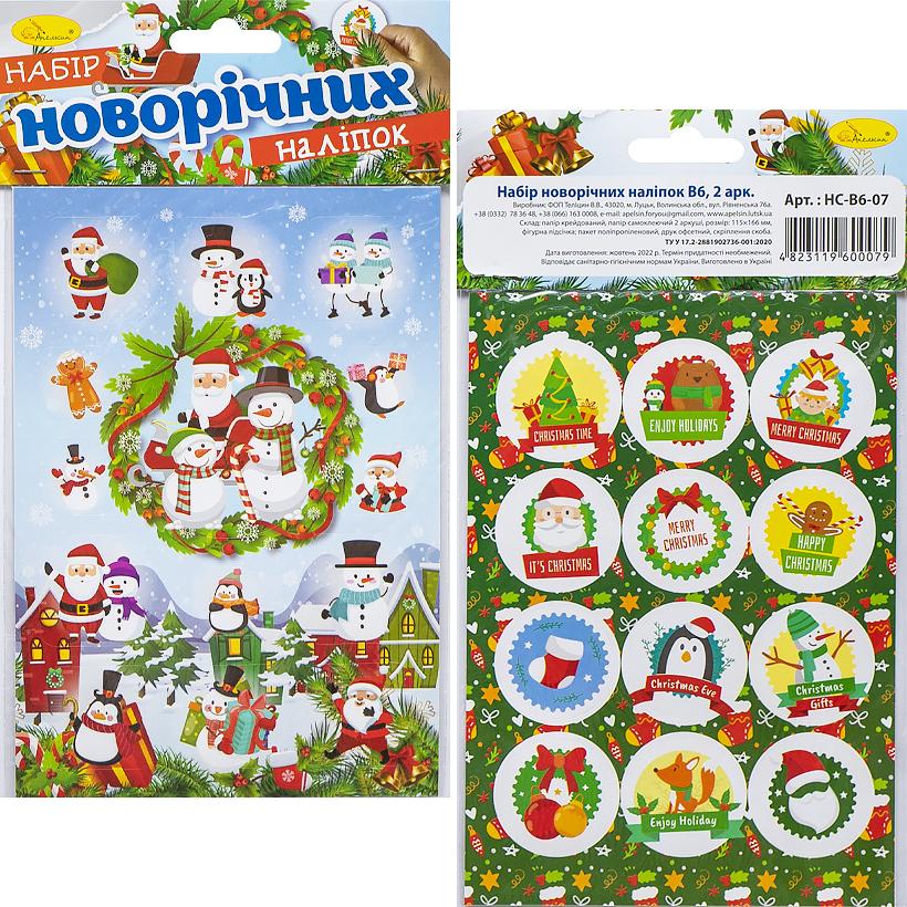 Издание для досуга "Зимние наклейки" В6, 2 л., НС-В6-11 4