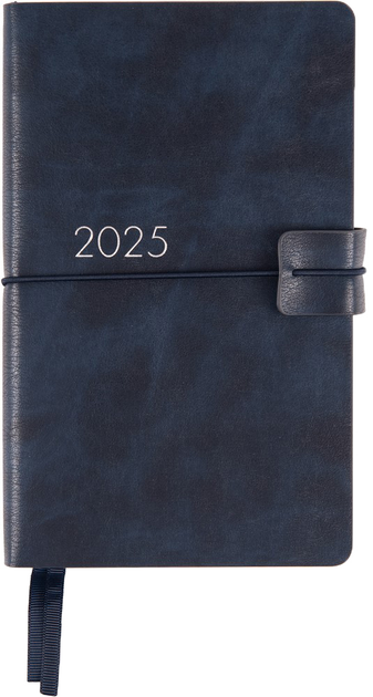 Деловая записная книжка 12*20 cм, 2025 "Glory",  мягкий, 352стор., темно-синий, 252511, Leo Planner