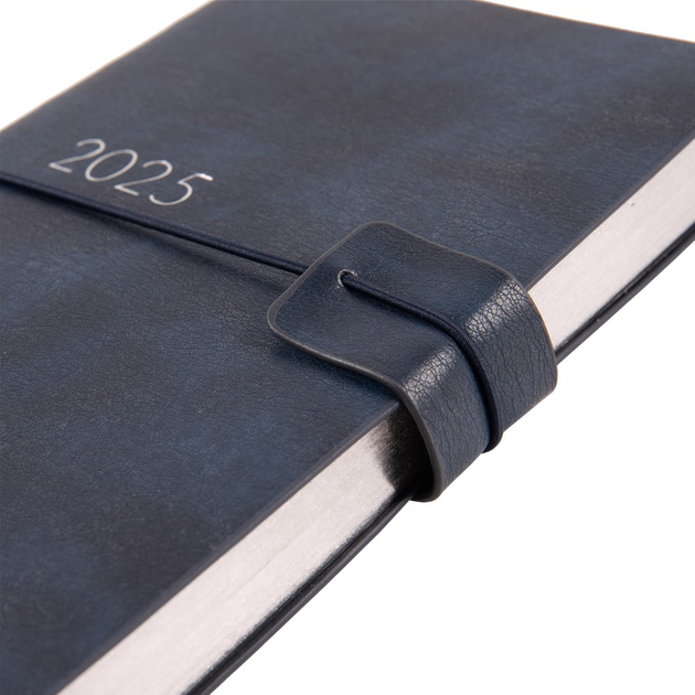 Деловая записная книжка 12*20 cм, 2025 "Glory",  мягкий, 352стор., темно-синий, 252511, Leo Planner 2