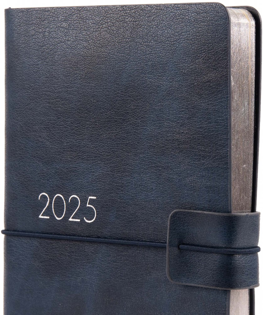 Деловая записная книжка 12*20 cм, 2025 "Glory",  мягкий, 352стор., темно-синий, 252511, Leo Planner 3