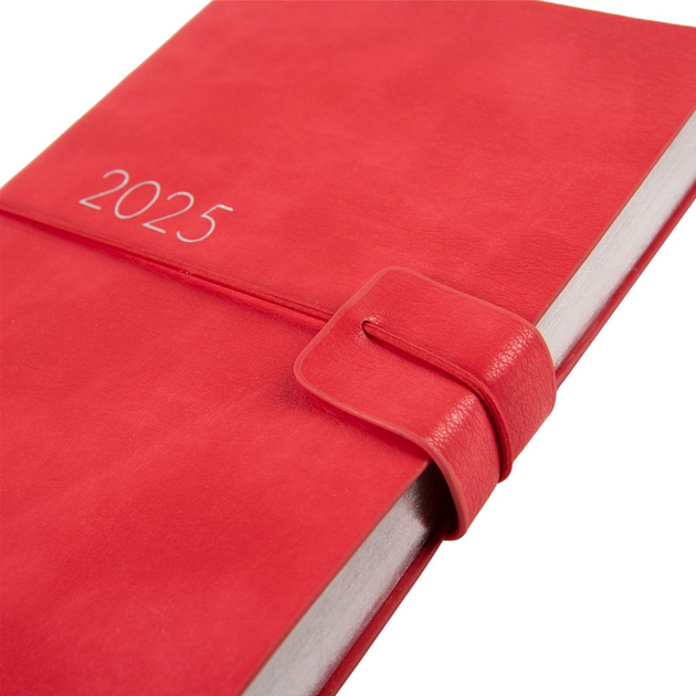 Деловая записная книжка 12*20 cм, 2025 "Glory", мягкий, 352стор., красный, 252510, Leo Planner 2