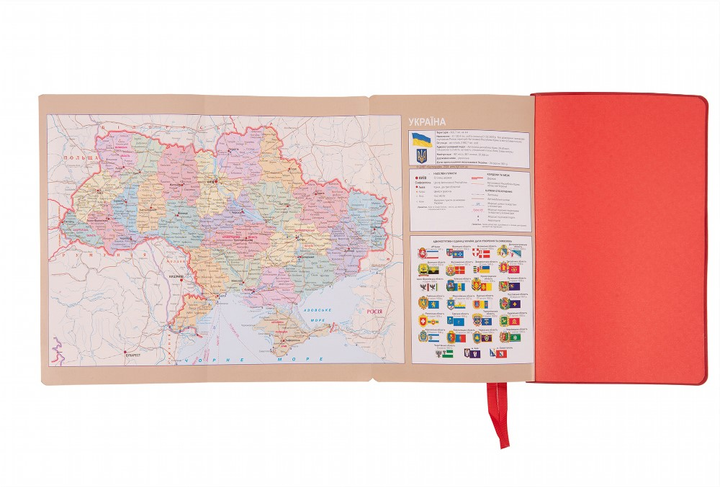 Деловая записная книжка 12*20 cм, 2025 "Glory", мягкий, 352стор., красный, 252510, Leo Planner 11