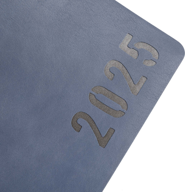 Деловая записная книжка А5 2025 "Agenda", мягкий, 368 стор., серо-голубой, 252549, Leo Planner 2