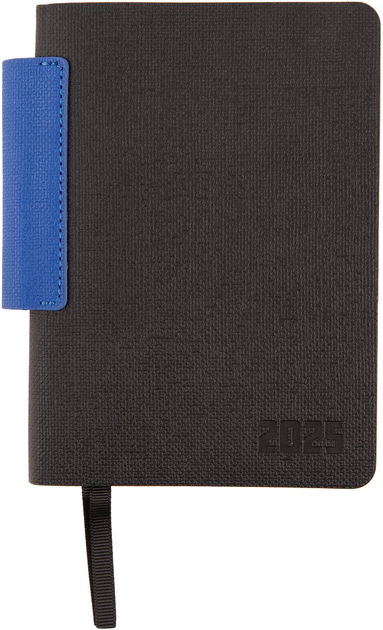 Деловая записная книжка А6 2025, "Infinity", мягкий, 352 стор., черный, 252553, Leo Planner