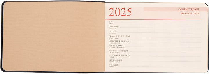 Деловая записная книжка-ежедневник 10*15 см, 2025 "Monaco", мягкий, 128 стор., синий, Leo Planner 3