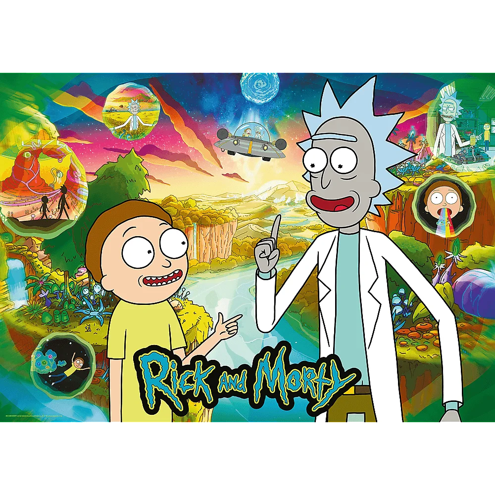 Пазл "1000 Преміум Плюс" - Рік та Морті, Warner Rick and Morty, Trefl, 10838 1