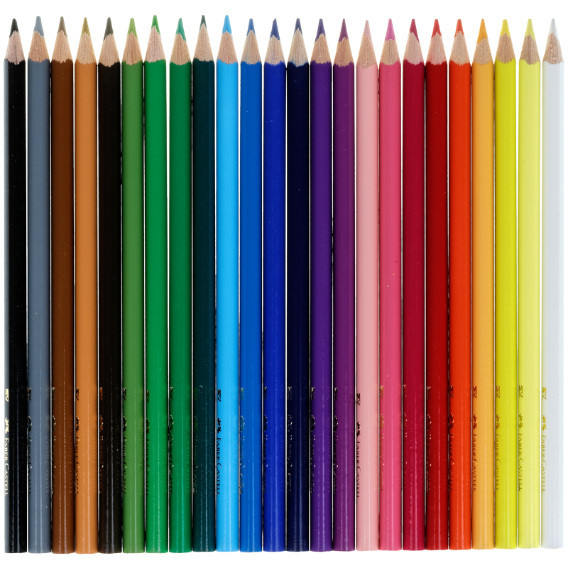 Олівці 24 кол.+ чинка тригранна, 120524 Faber-Castell 1