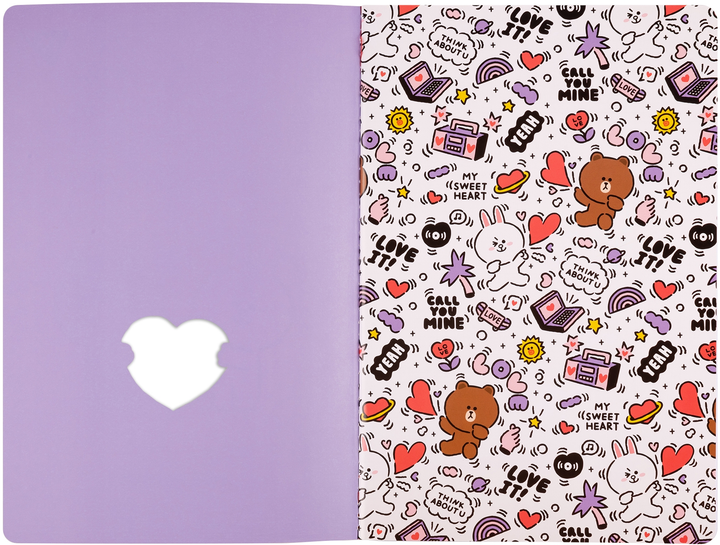 Тетрадь для записей А4/40 "Line Friends" клетка, 681843 YES 1