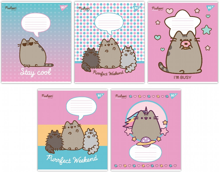 Зошит 12 лін. YES Pusheen, 766951