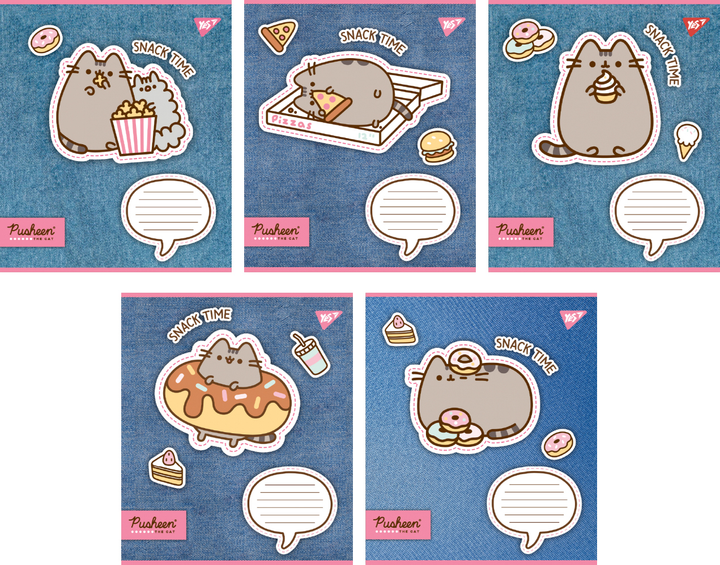 Зошит 12 кос. YES Pusheen. Snack time, 767213