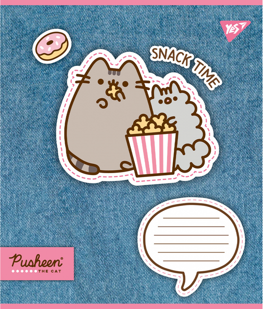 Зошит 12 кос. YES Pusheen. Snack time, 767213 1
