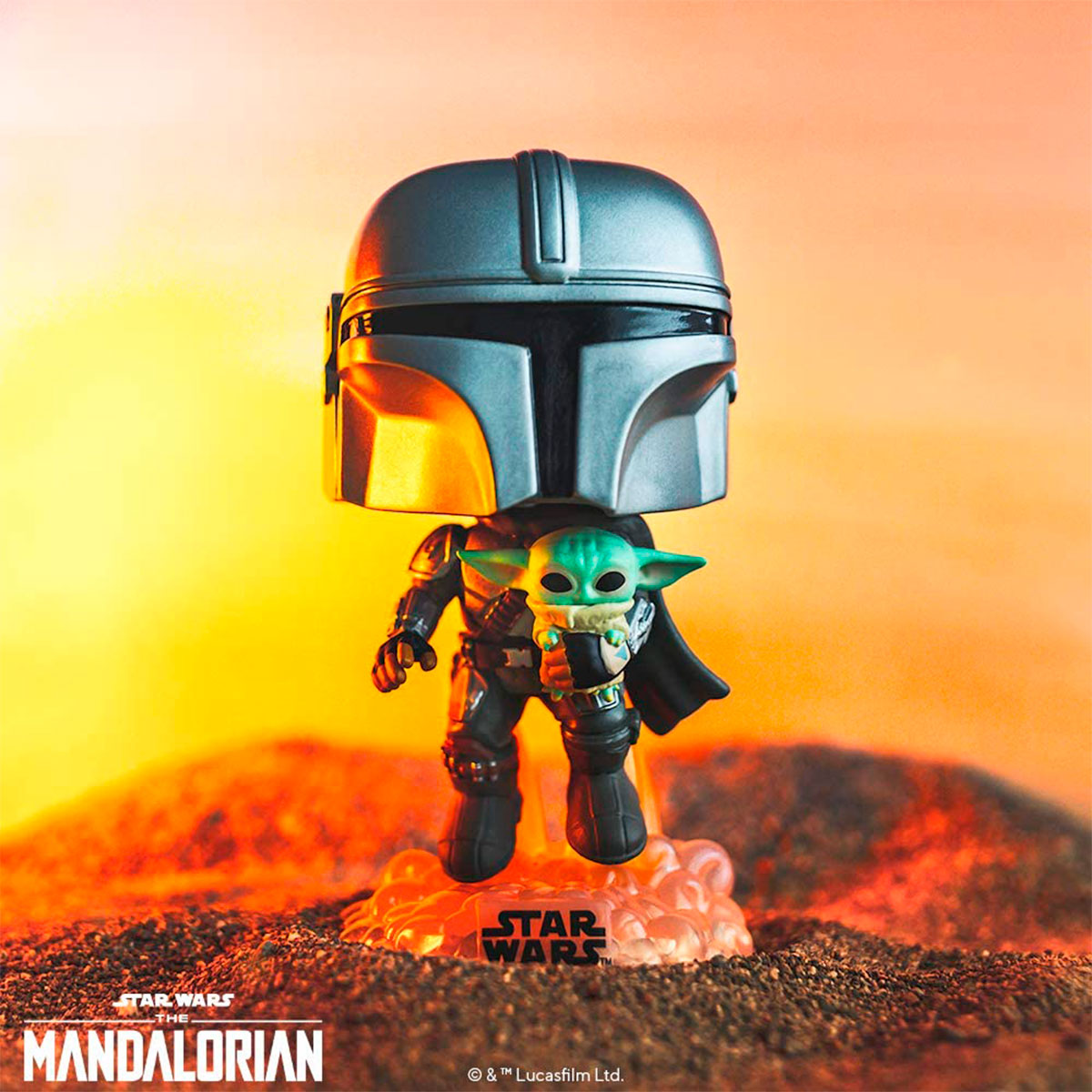 Фігурка Funko Pop серії "Мандалорець" - Мандалорець, що летить з малюком, 50959 3