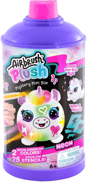 Игровой набор-сюрприз DIY Airbrush Plush - Неон мини, AIR020