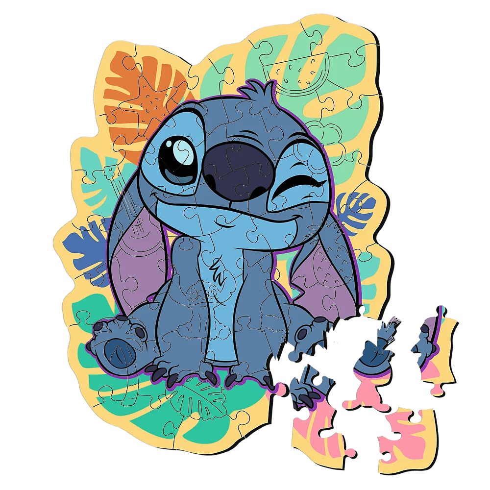 Пазл дерев`яний "50" - Щасливий Стітч. Disney Lilo&Stitch, Trefl, 20281 2