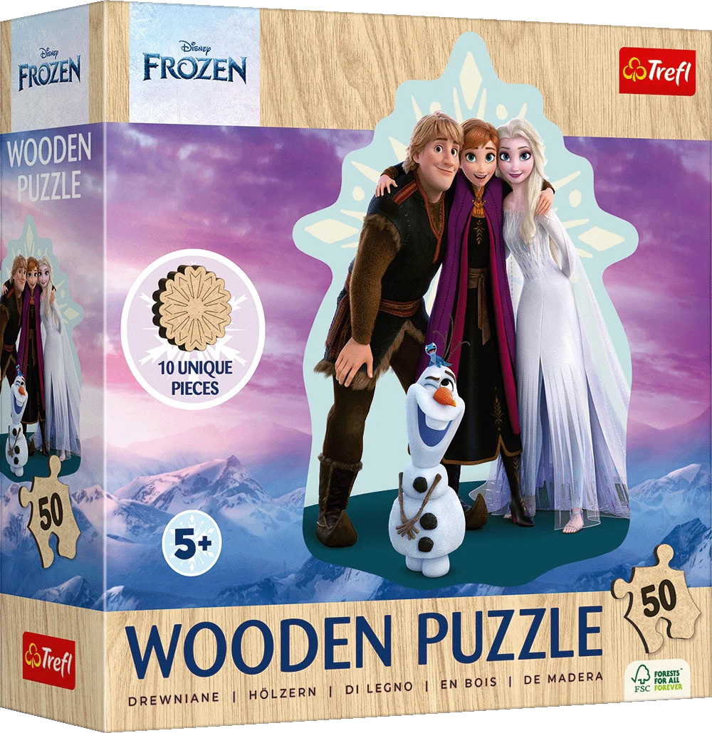 Пазл дерев`яний "50" - Улюблене Холодне серце. Disney Frozen 2, Trefl, 20283