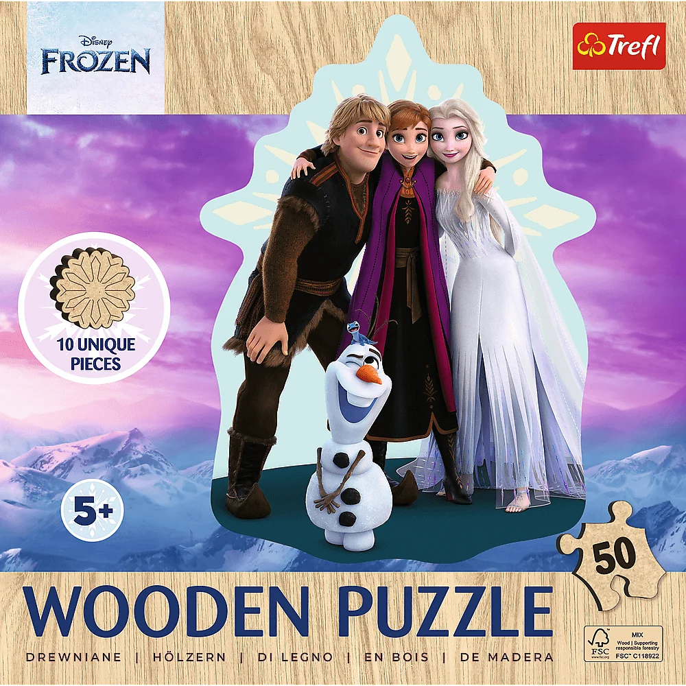 Пазл дерев`яний "50" - Улюблене Холодне серце. Disney Frozen 2, Trefl, 20283 1