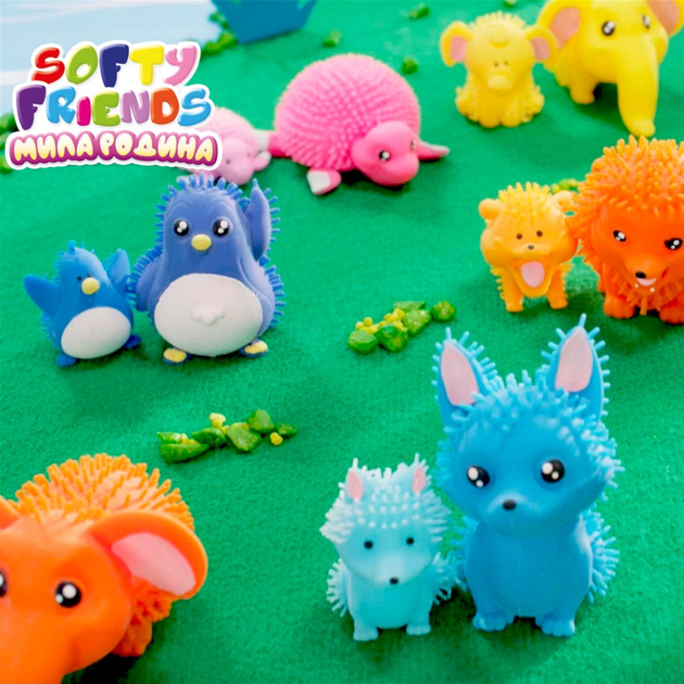 Стретч-игрушка в виде животного серии "Softy friends" - Милая семья (в диспл.), 8/SC22 6