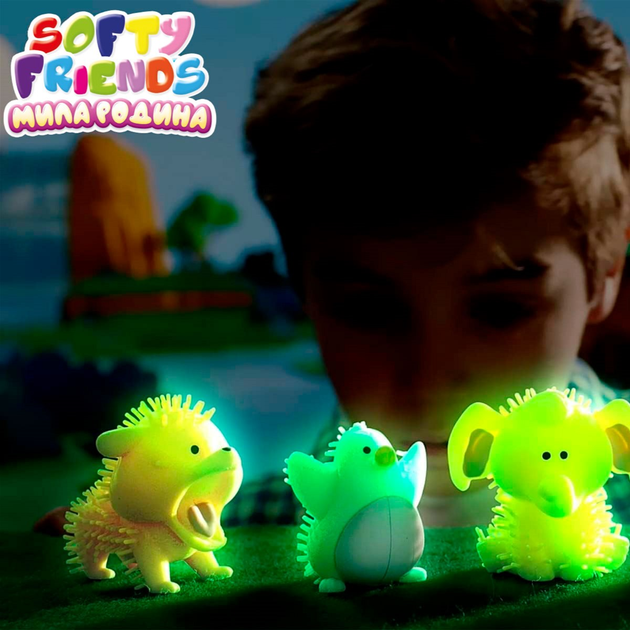 Стретч-игрушка в виде животного серии "Softy friends" - Милая семья (в диспл.), 8/SC22 7