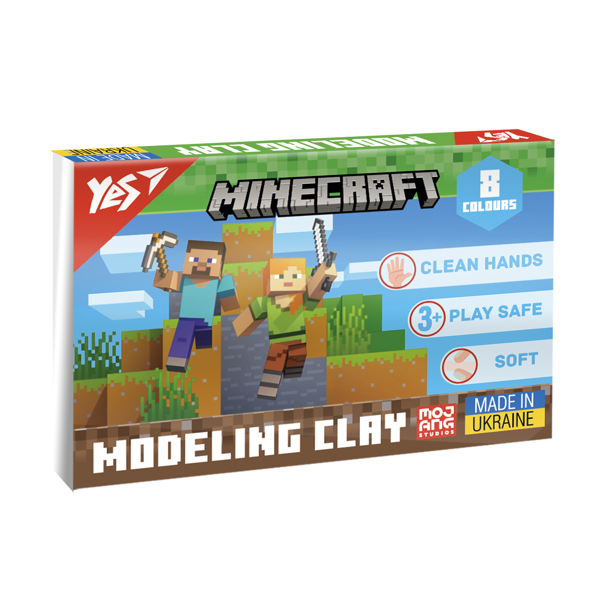 Пластилин 8 цв. "Minecraft" 160 г, 540656 Yes