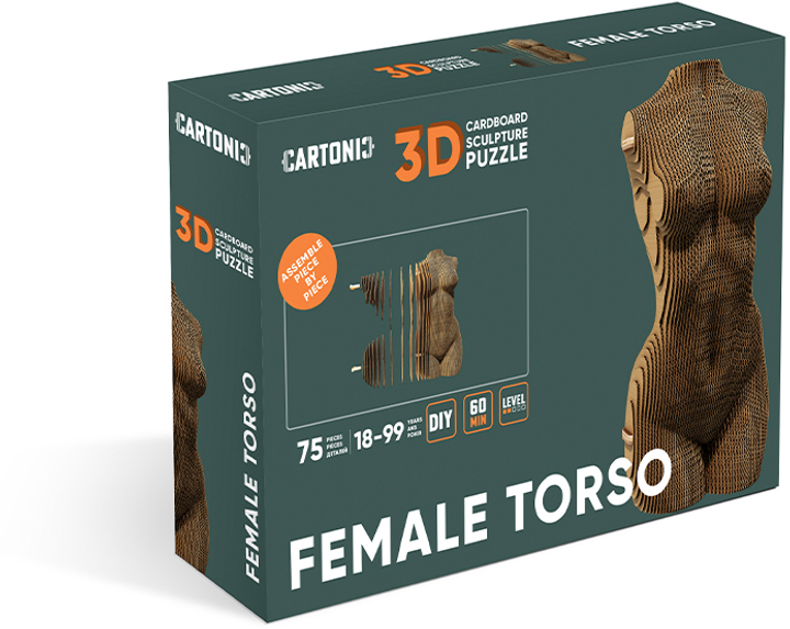Картонный конструктор "Cartonic 3D Puzzle Female Torso", CARTTORSW 3