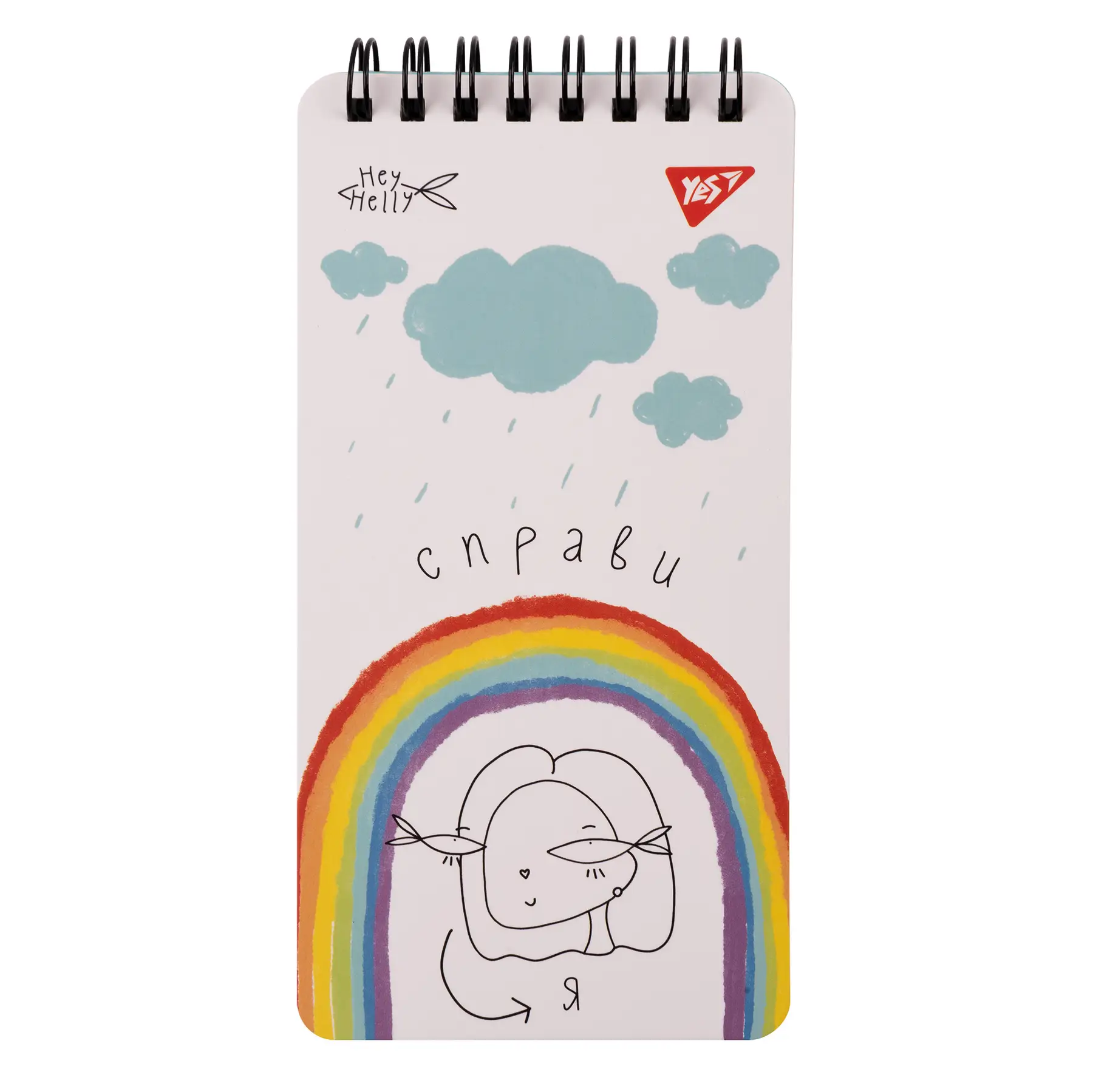 Блокнот YES 80*160/60 двойн. спираль "Hey Helly" клетка, 151831