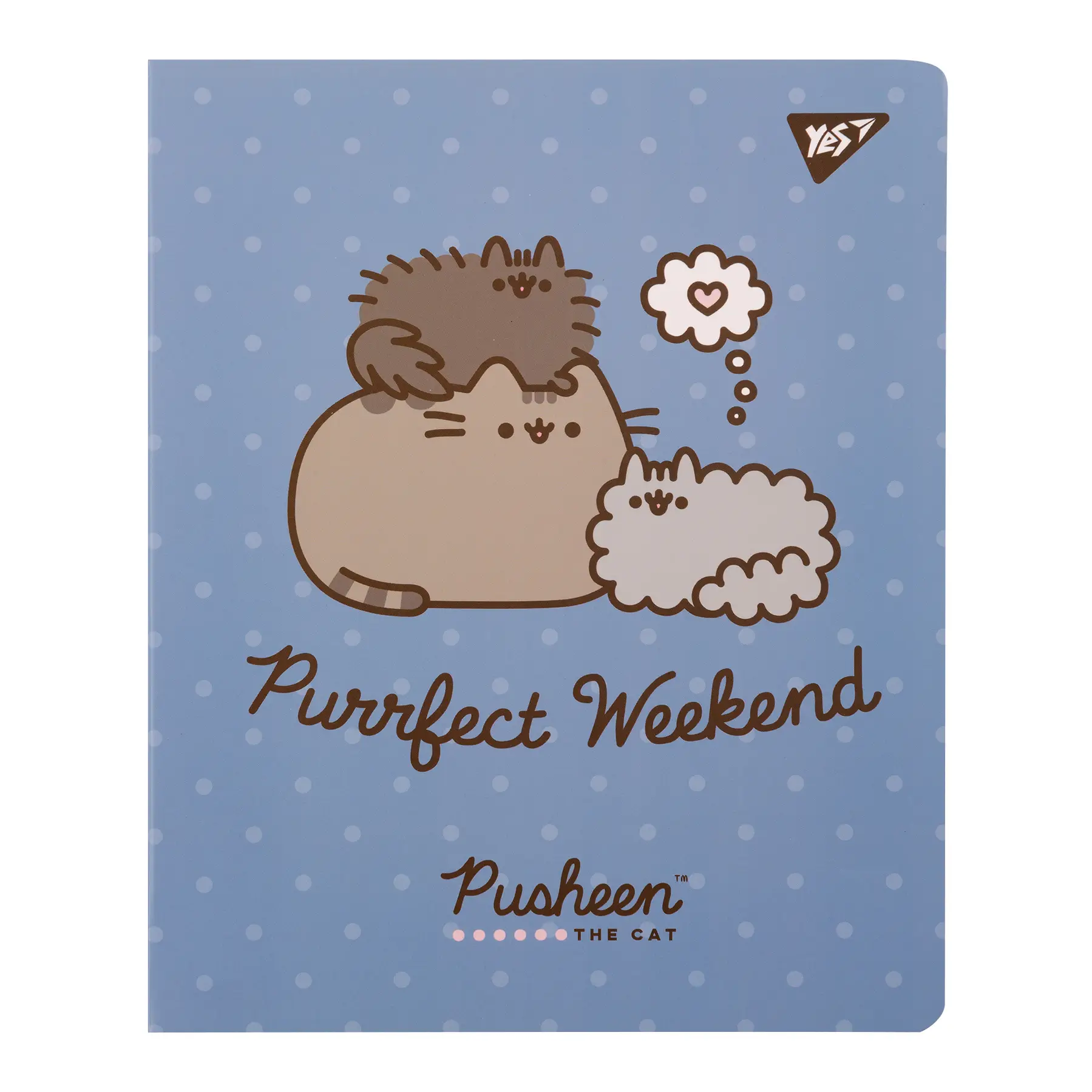Блокнот YES А5/50 спираль "Pusheen" клетка, 151881