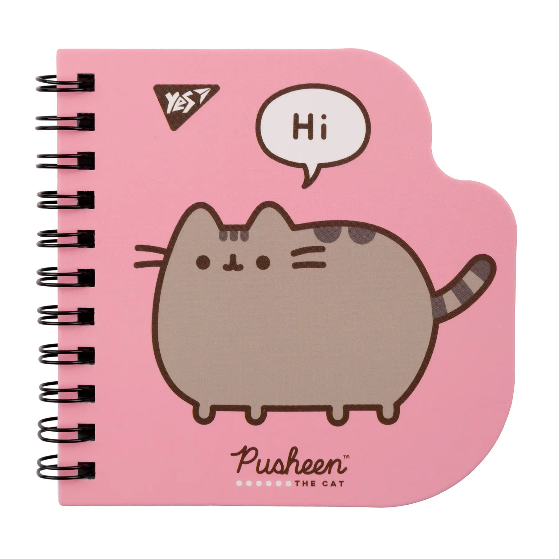 Блокнот YES 100*100/30 двойн. спираль "Pusheen" точки, 151794