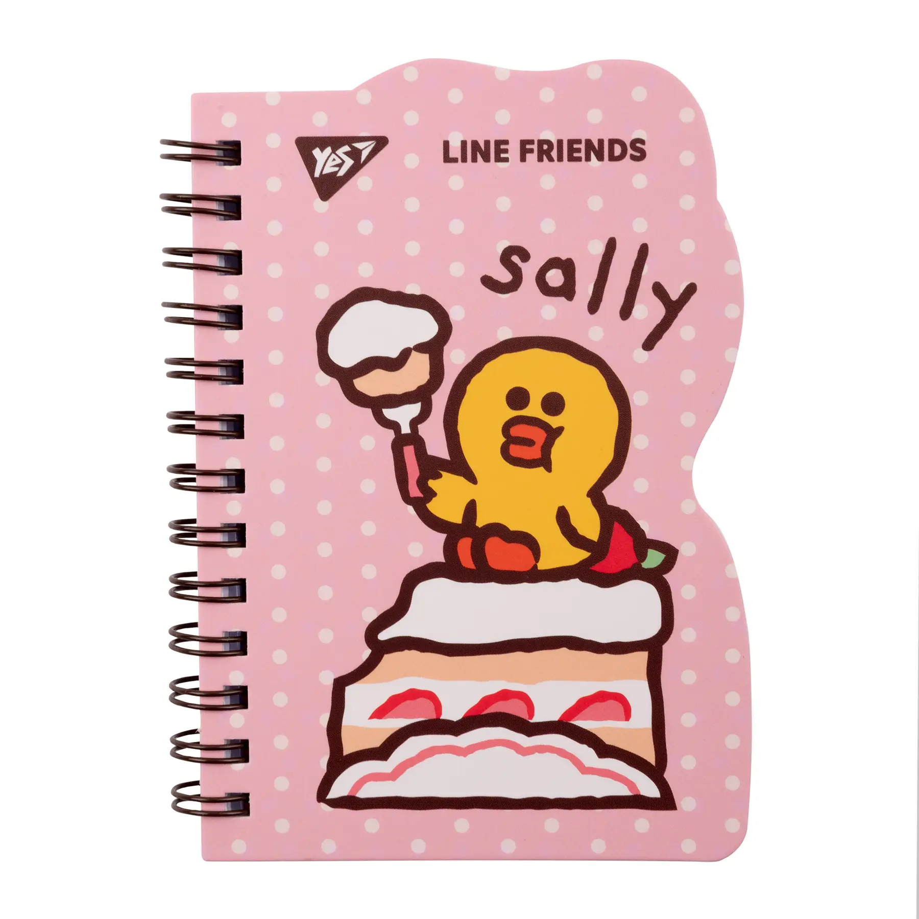 Блокнот YES В7/60 двойн. спираль "Line Friends. Sally" клетка, 151806