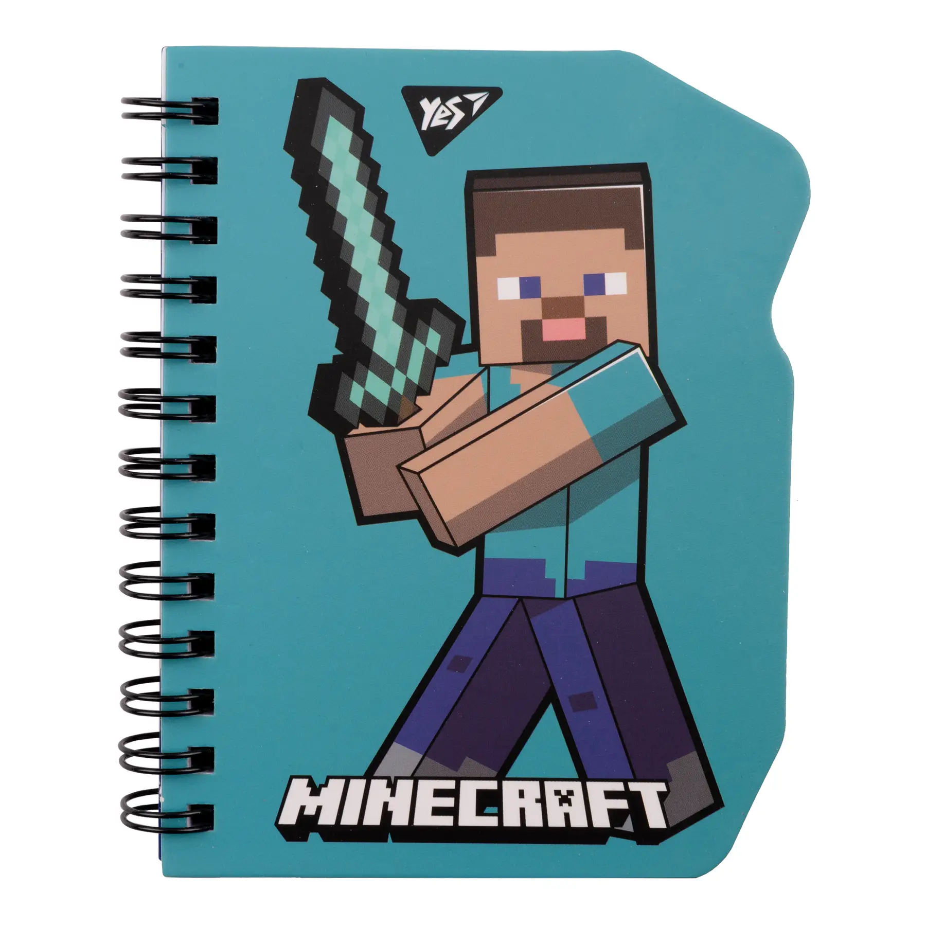 Блокнот YES В7/60 подв. спіраль "Minecraft. Steve" клітинка, 151810