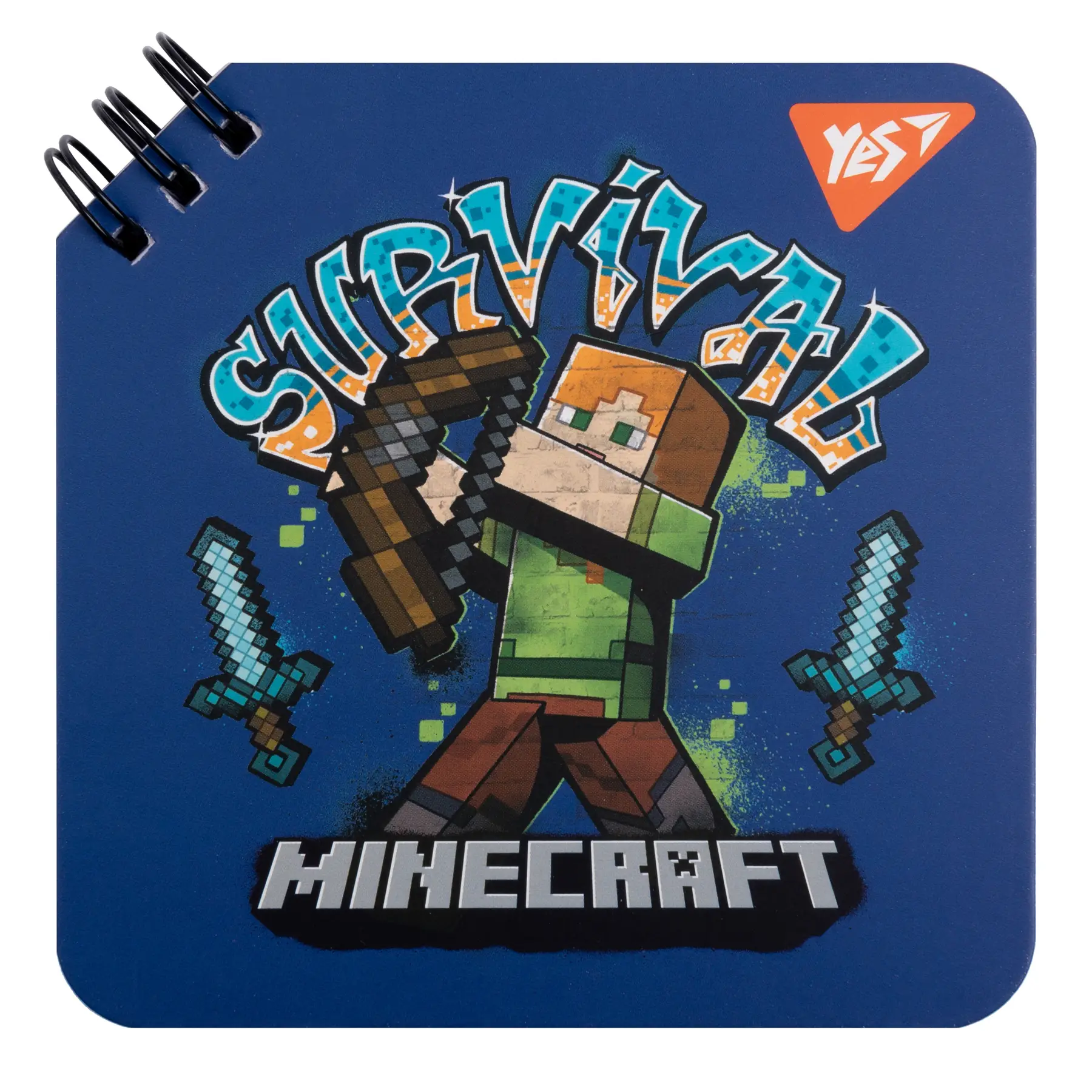 Блокнот YES 110*110 мм, 80 арк., подв. cпіраль "Minecraft", 151760