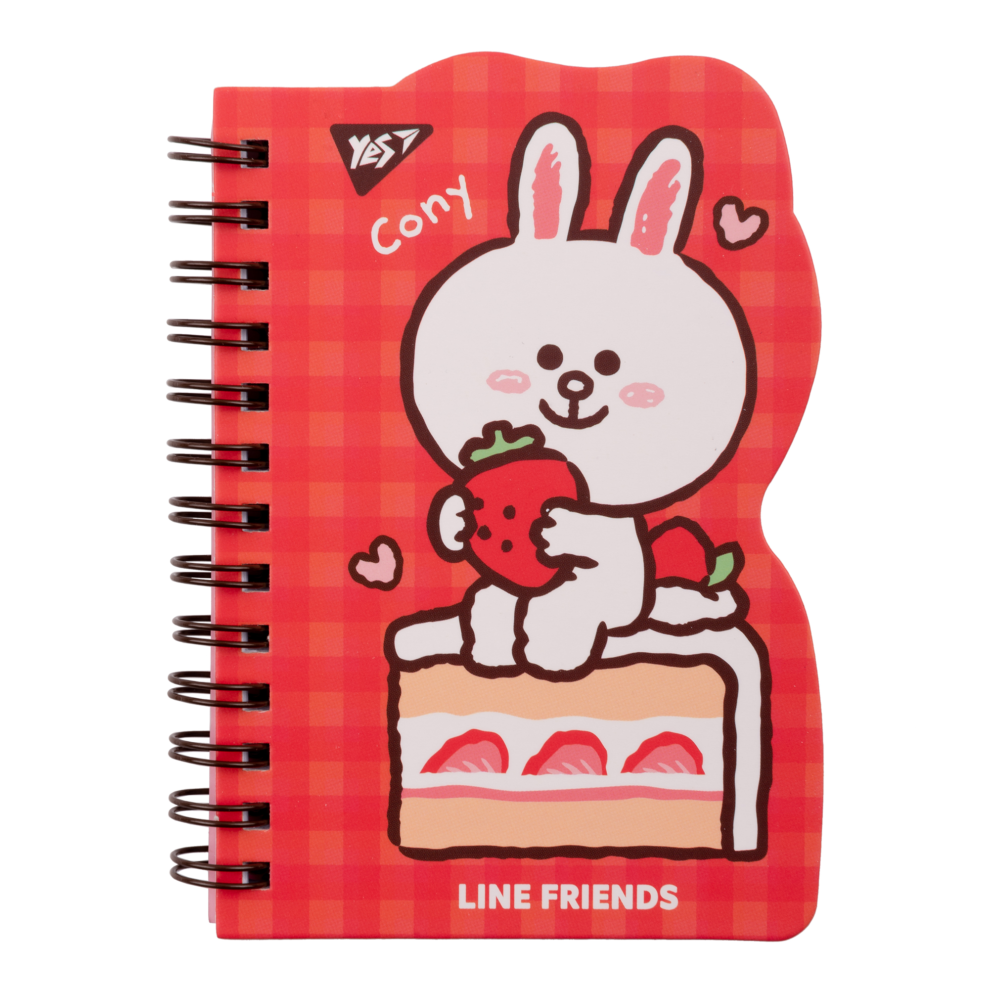 Блокнот YES В7/60 двойн. спираль "Line Friends. Cony" клетка, 151807