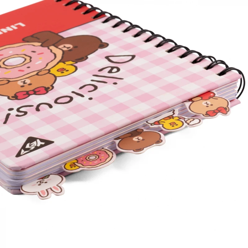 Блокнот YES А5, 80 л., спираль с фигурн. разделителями "Line Friends. Delicious", 151776 3