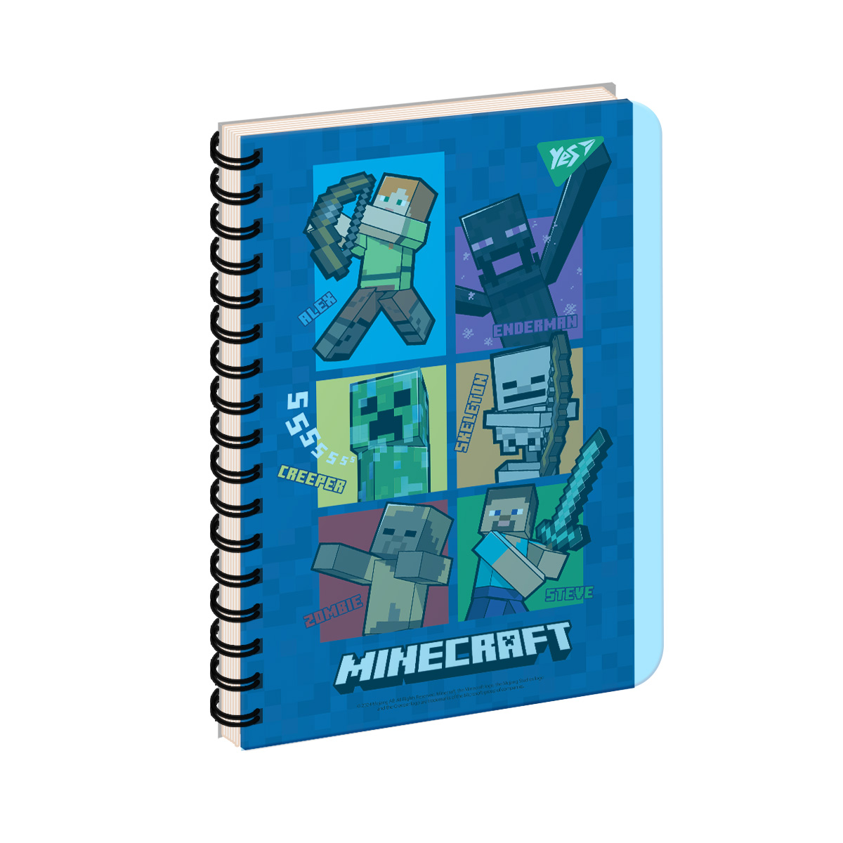 Тетрадь для записей YES В6/144 пл.обл. "Minecraft", 681992