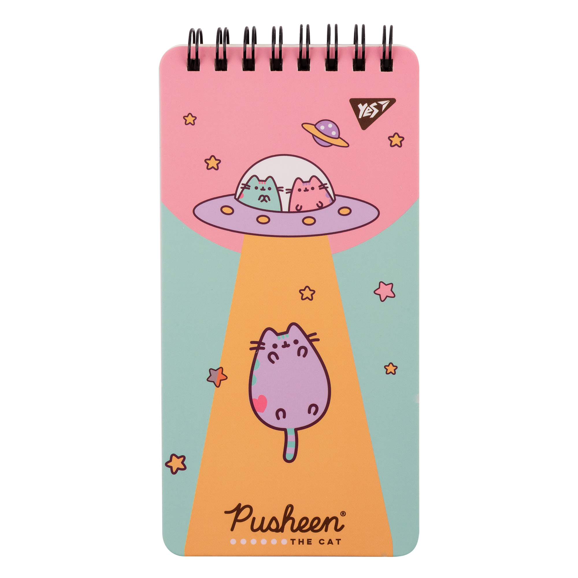 Блокнот YES 80*160/60 двойн. спираль "Pusheen" клетка, 151830