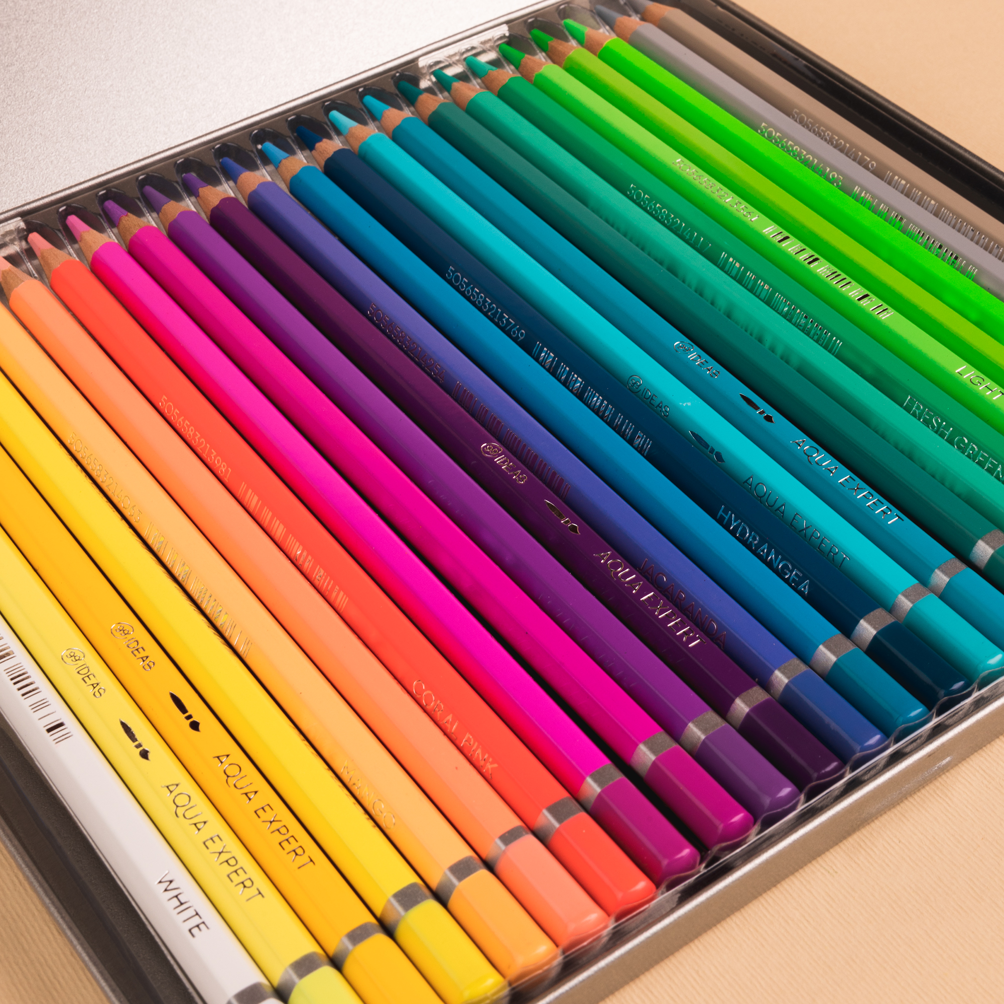 Набір олівців акварельних 99IDEAS "Aqua Expert" 24 кол., Pastel Set, метал. коробка, 99AE-24PAST 4