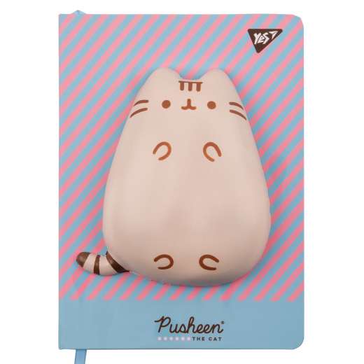Блокнот-сквіш YES А5/128 "Pusheen" твердий, клітинка+лінія, 151886