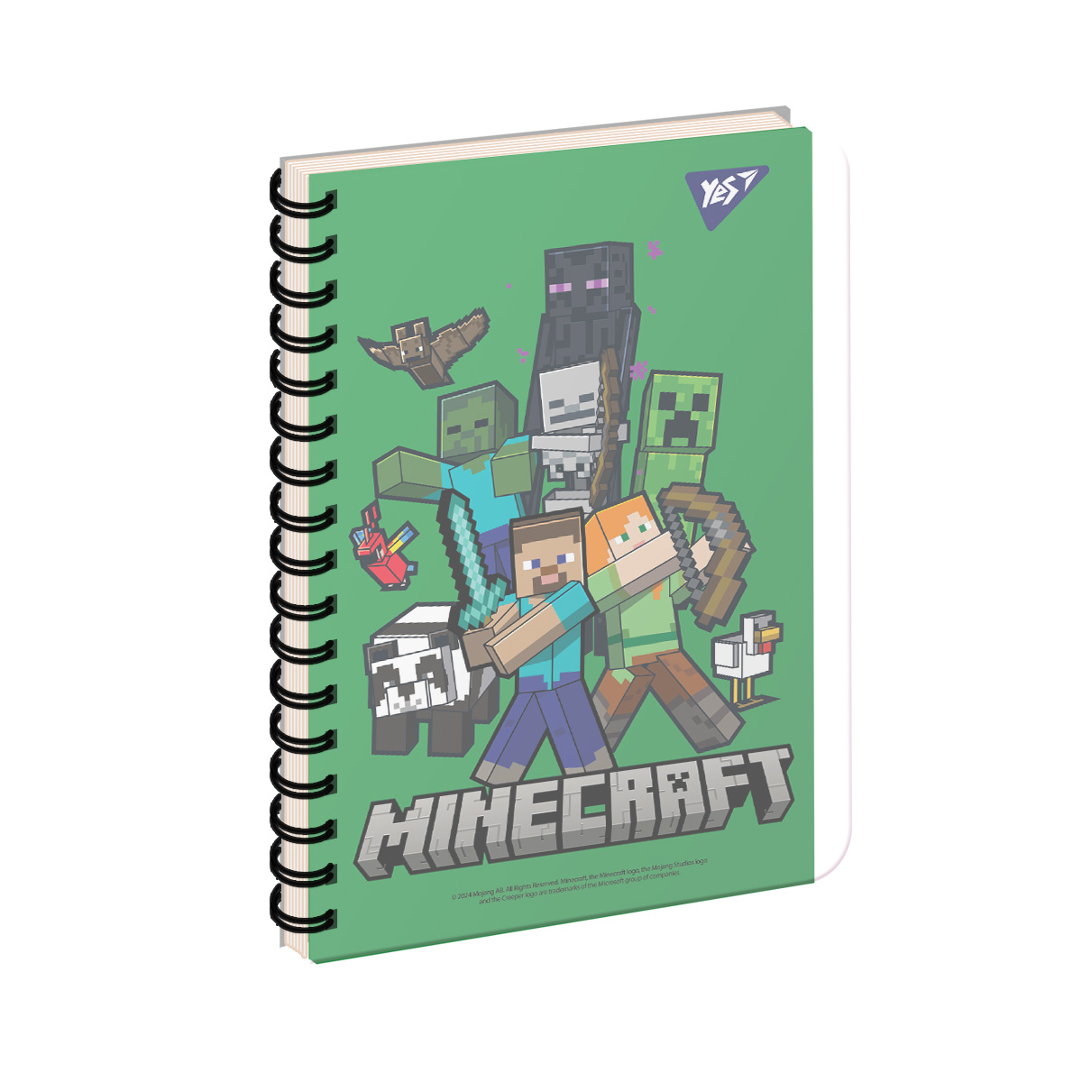 Тетрадь для записей YES В6/144 пл.обл. "Minecraft", 681977