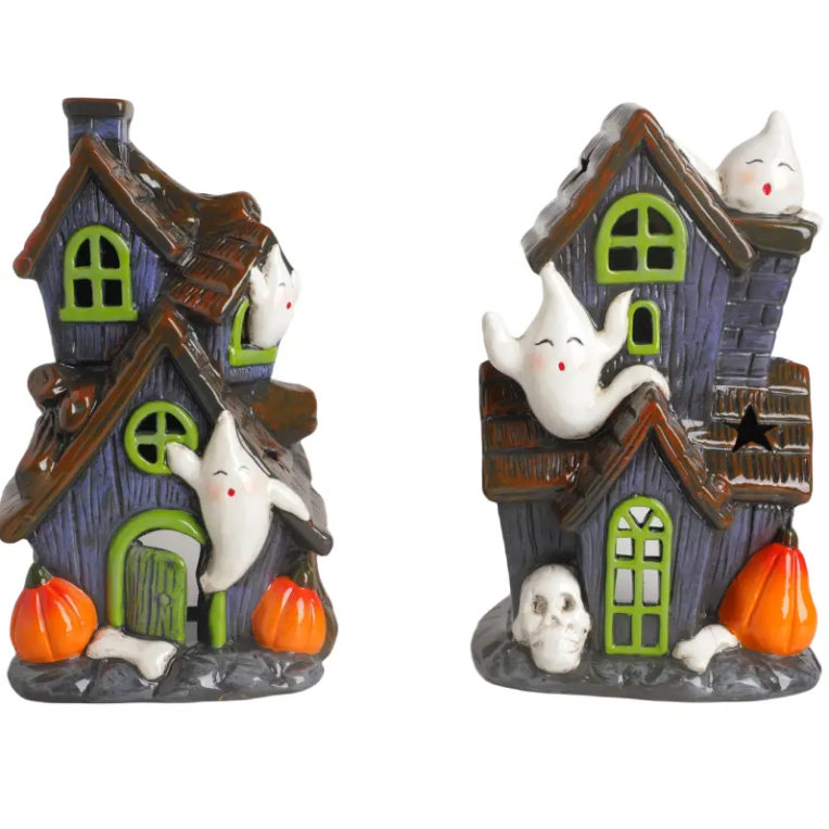 Статуэтка Halloween, дом с привидениями, LED, 10*6*16,2 см, BX22164
