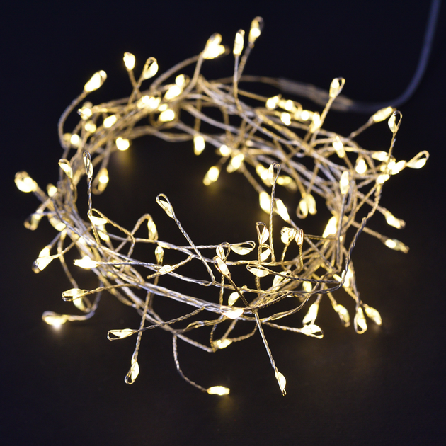 Електрогір. Yes! Fun на мідн. дроті "Кластер", 100 LED, тепл. біл., 2,2 м, стат.св. на батар., 801204 2