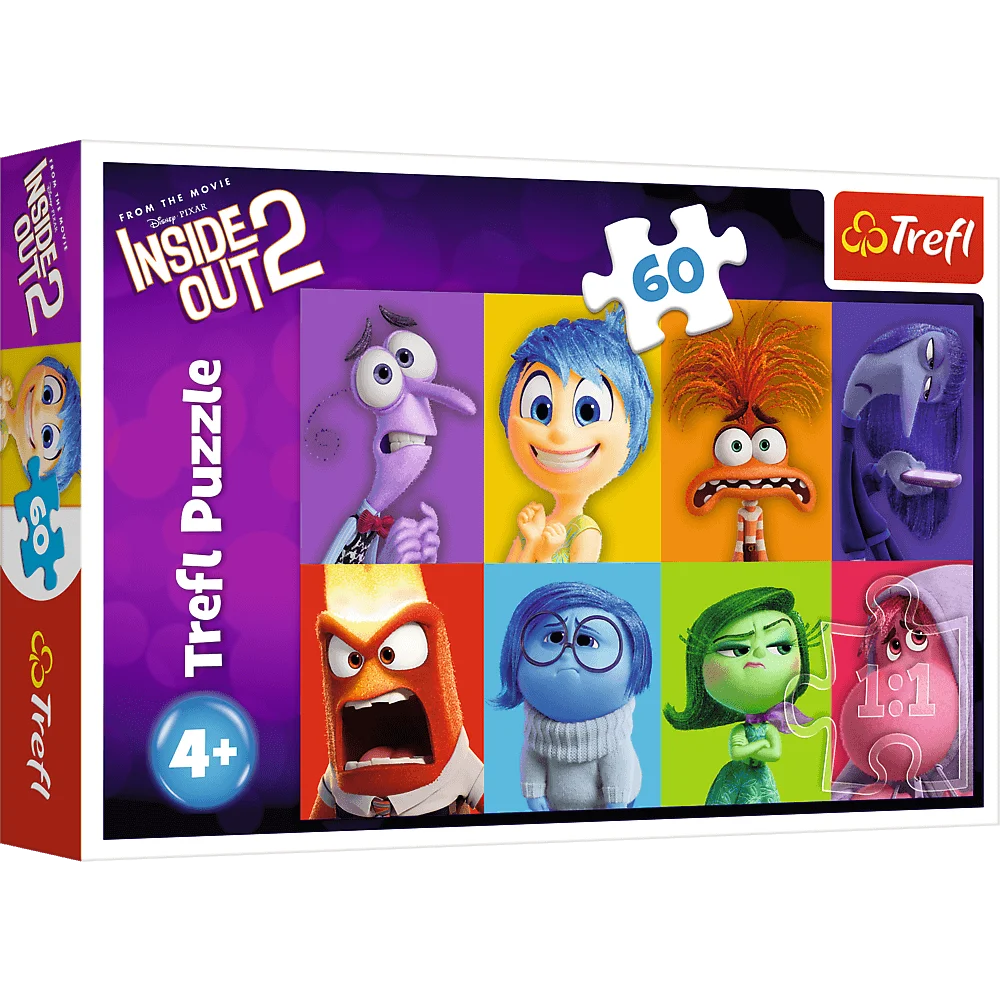 Пазл "60" - Впізнай свої емоції. Disney Inside Out 2, Trefl, 17397