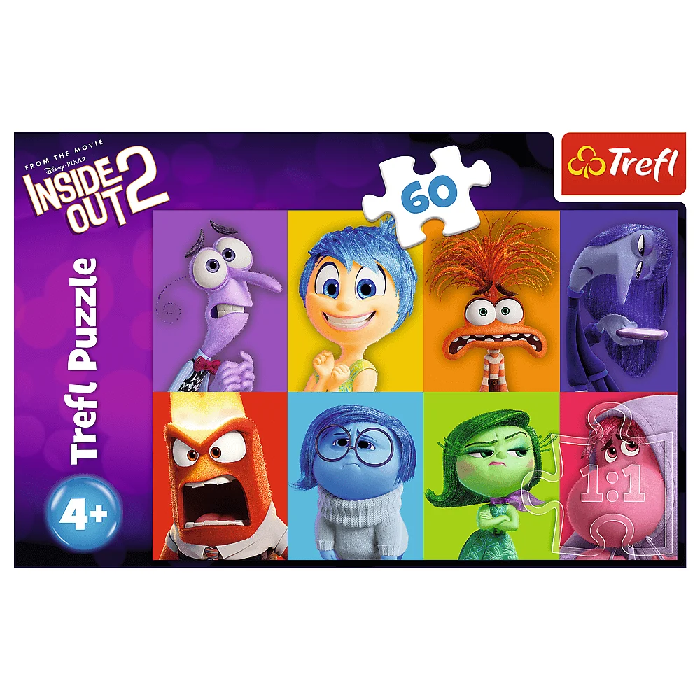 Пазл "60" - Впізнай свої емоції. Disney Inside Out 2, Trefl, 17397 1