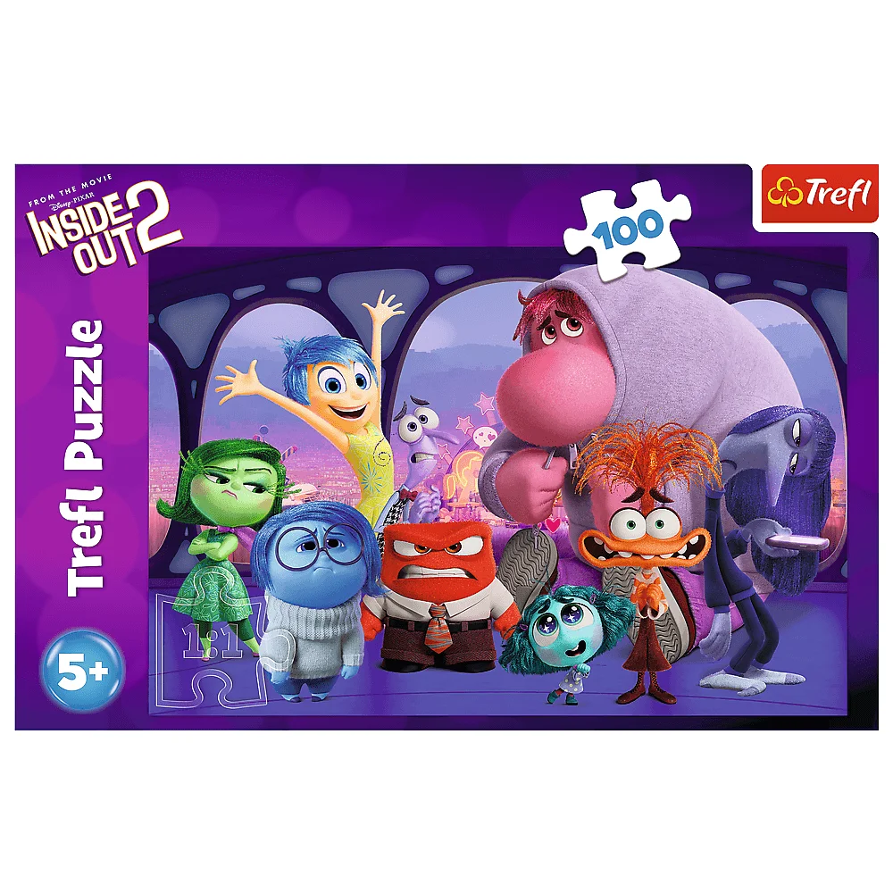 Пазл "100" - Я не можу в це повірити. Disney Inside Out 2, Trefl, 16477 1